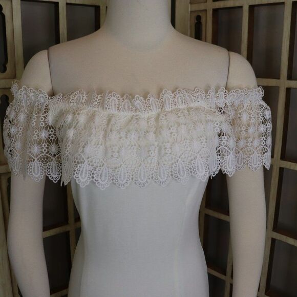 Revolve WYLDR Mailey White Lace Bodycon Sheath Dress Size S - Picture 5 of 15